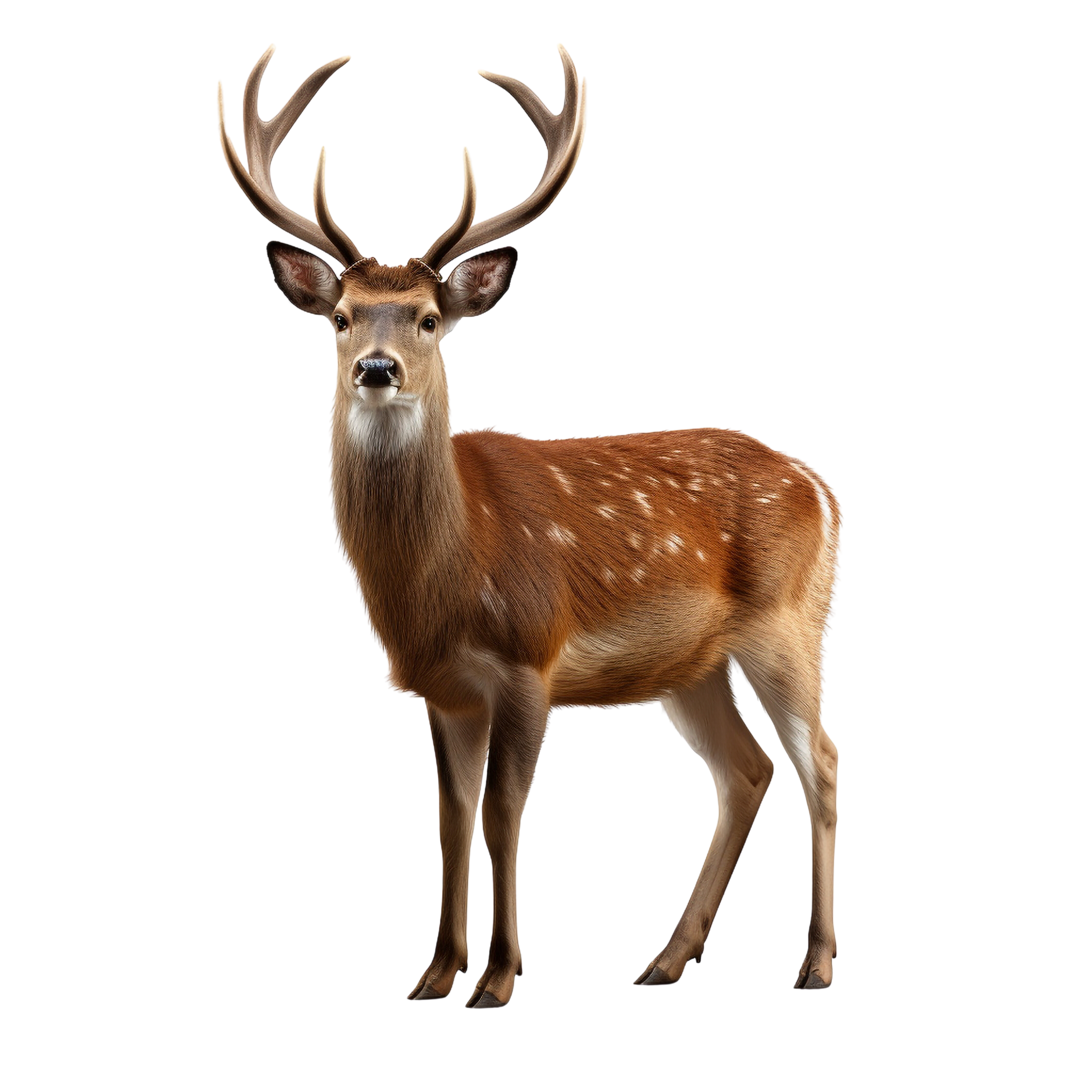 Adult male deer side profile in 3D