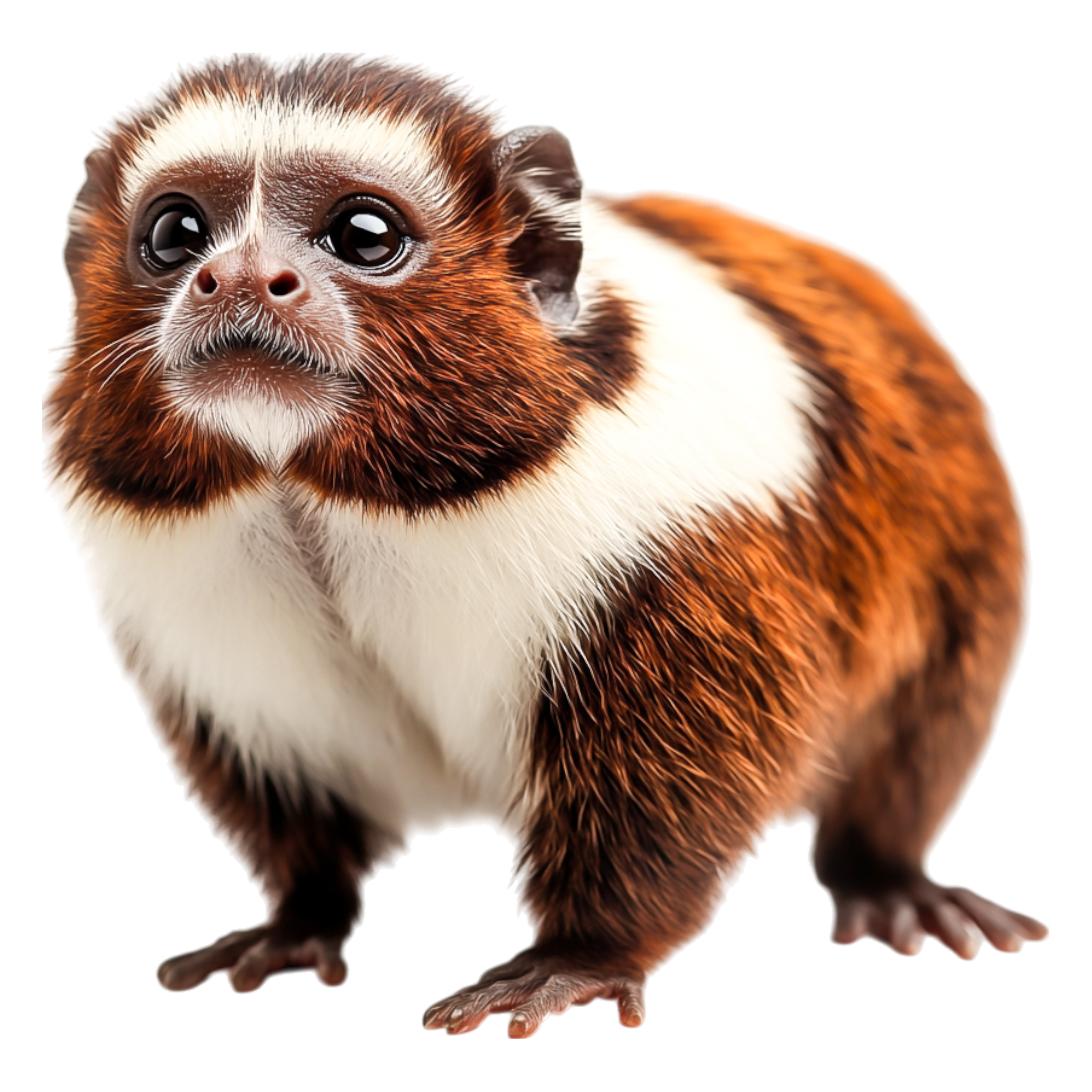 Small monkey side profile in 3D